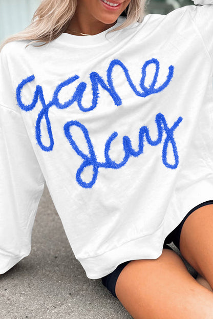 Game Day Drop Shoulder Graphic Sweatshirt Daisie Boutique