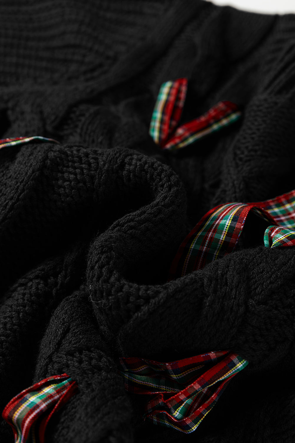 Lace up Holiday Puff Sweater Dear-Lover Dropshipping