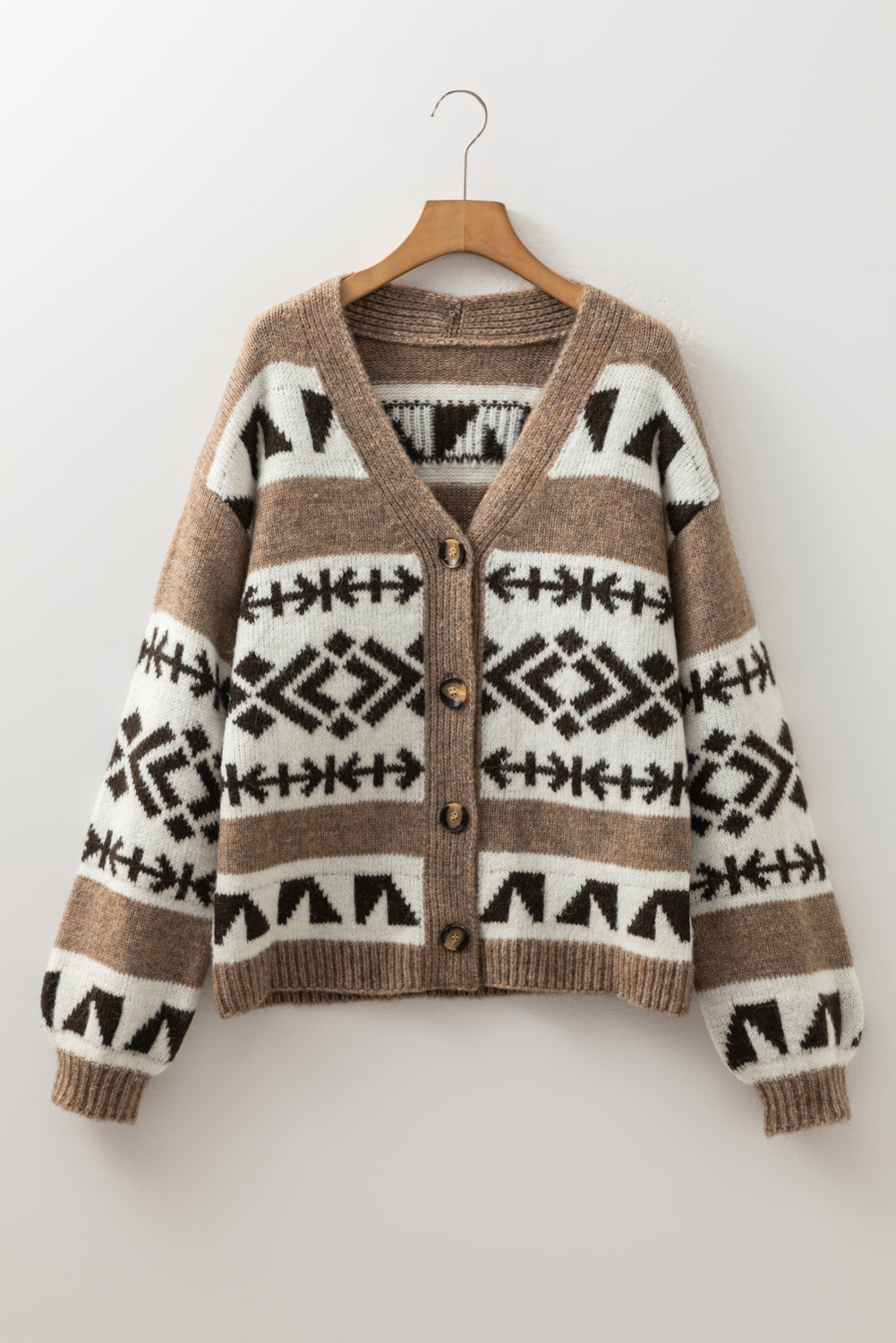 Dark Geometric Pattern Sweater Cardigan Dear-Lover Dropshipping