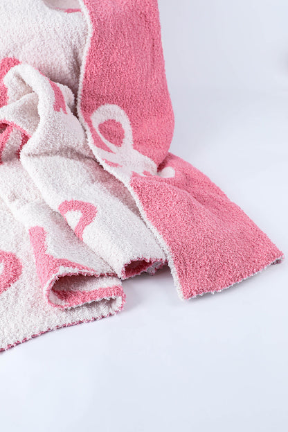 Pink Bow Printed Cozy Soft Throw Blanket Dear-Lover Dropshipping