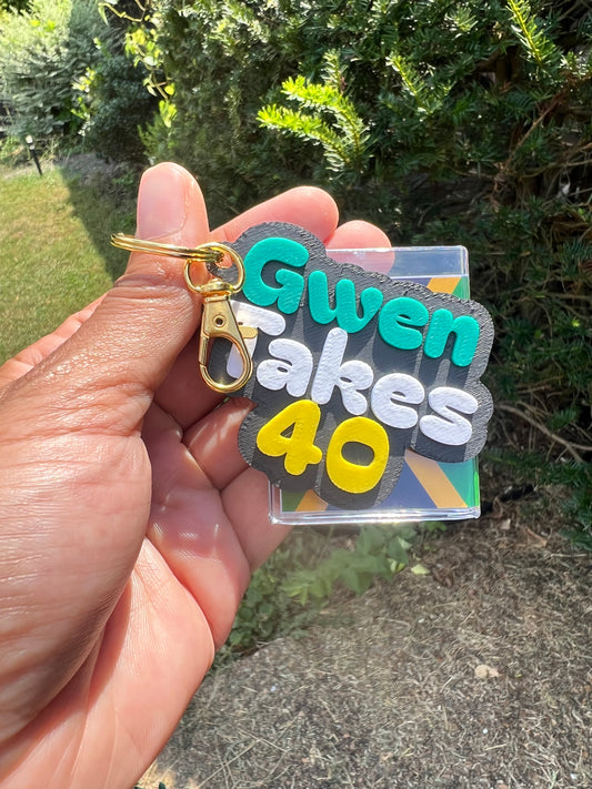 Custom Name & Birthday Keychain Set — 3D Printed Personalized Keychains | Set of 3