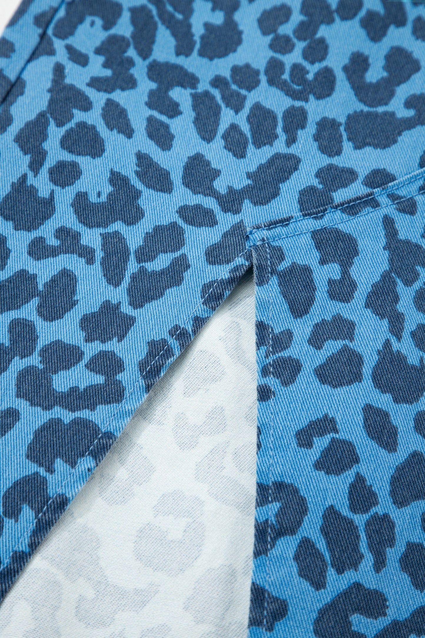 Leopard Denim Midi Skirt Dear-Lover Dropshipping