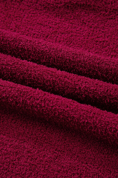 Mock Neck Sweater - Burgundy Dear-Lover Dropshipping