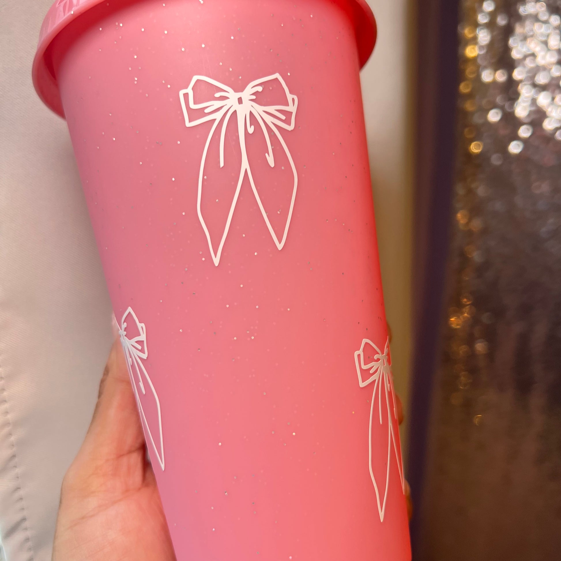 Cutie Double Bow - 24 Ounce Cold Cup Daisie Boutique