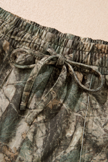 Camo Print Long Sleeve Pant Set