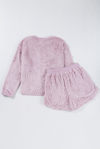 Leopard Fleece Lounge Set Daisie Boutique