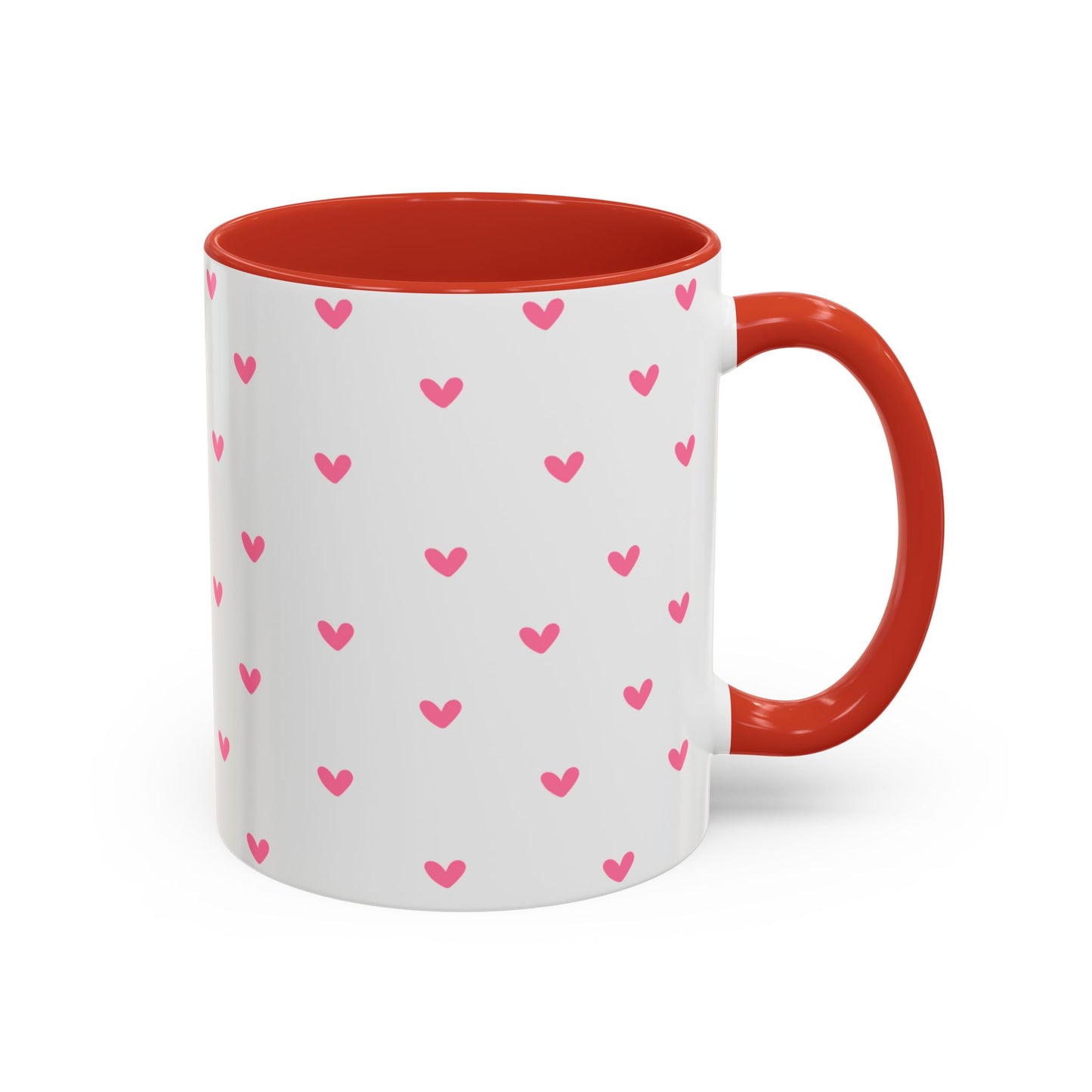 Love Hearts Accent Coffee Mug - Perfect for Valentine's Day and Everyday Enjoyment