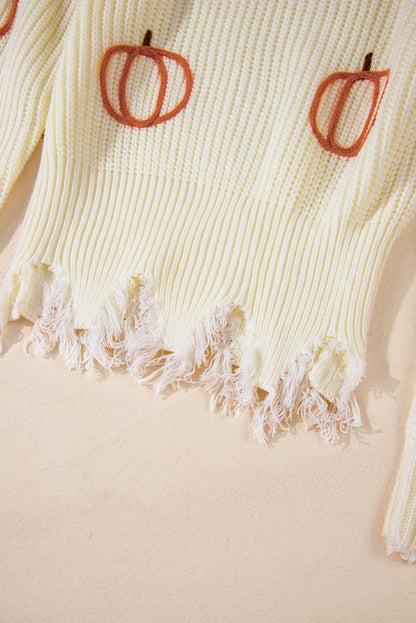 Cable Knit Pumpkin Loose Sweater Daisie Boutique