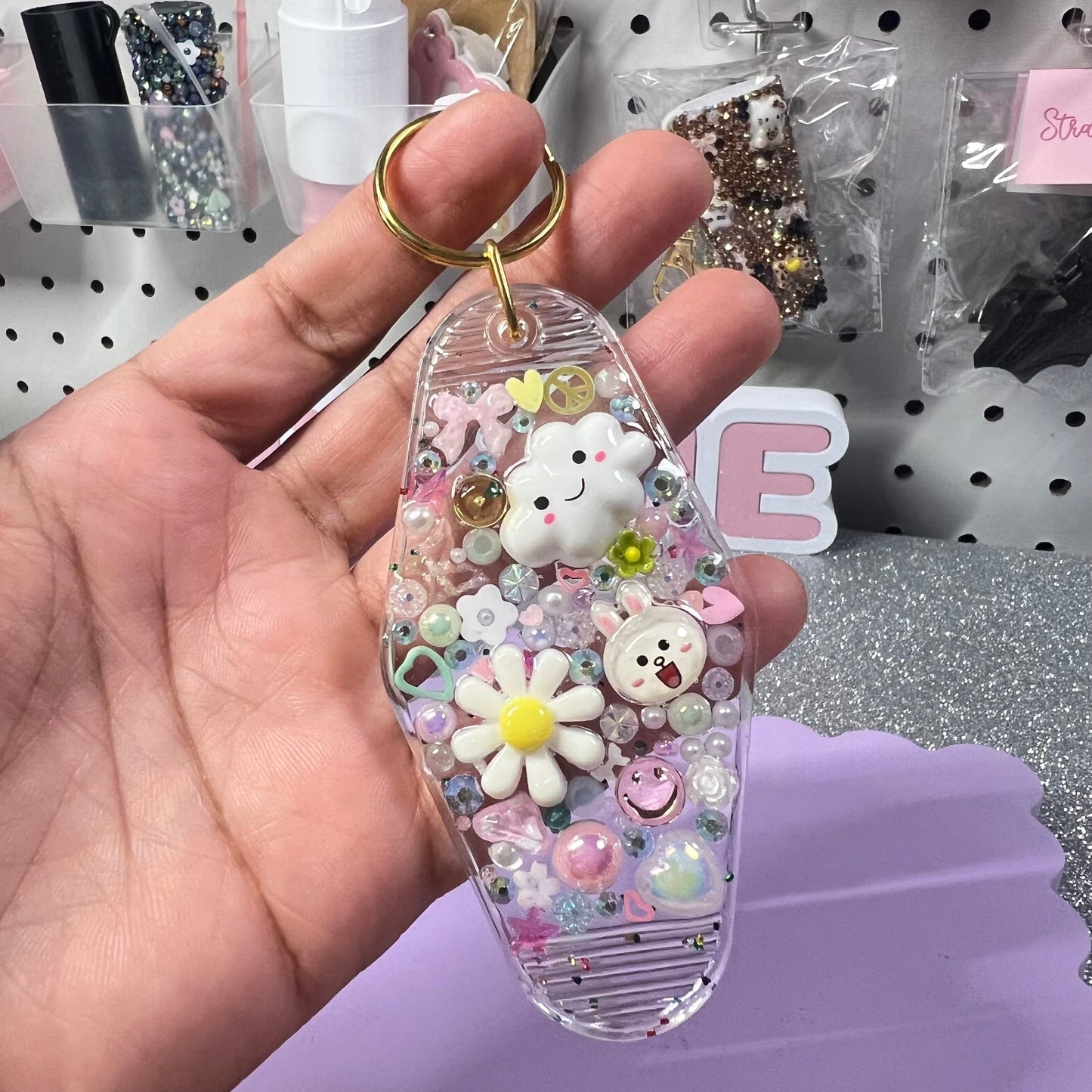 Cutie Charm Bedazzled Motel Keychain