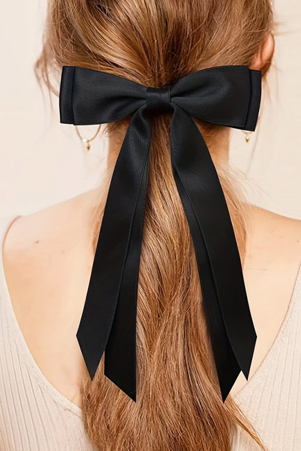 Black Double Bow Knot Alligator Hair Clip Daisie Boutique