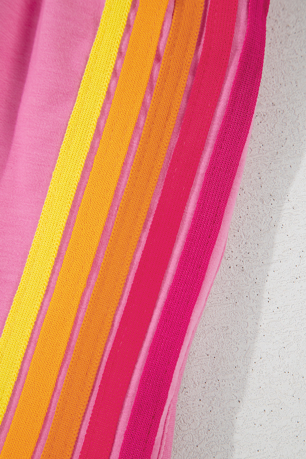 Color Block Stripes Elastic High Waist Active Shorts Daisie Boutique