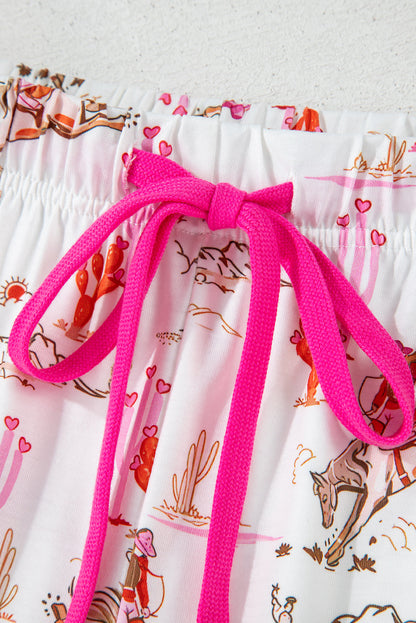 Cowgirl Country Print Pajamas Lounge Set Daisie Boutique