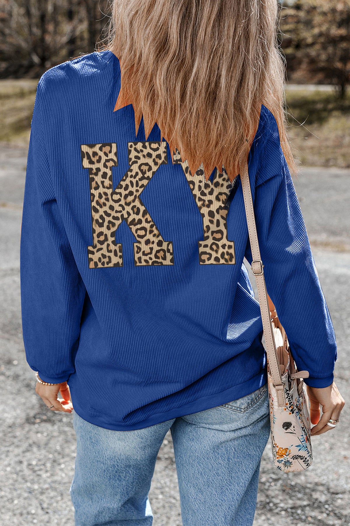 KENTUCKY Leopard KY Sweatshirt - Blue