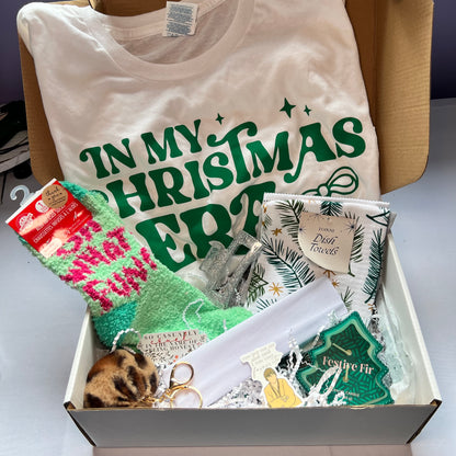 Women’s Holiday Mystery Grab BOX includes a Festive T-Shirt + Other Holiday Goodies Daisie Boutique