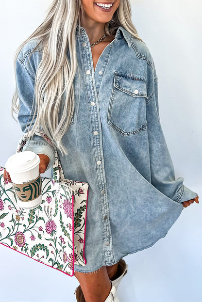 Cutie Denim Flair Shirt Dress Dear-Lover Dropshipping
