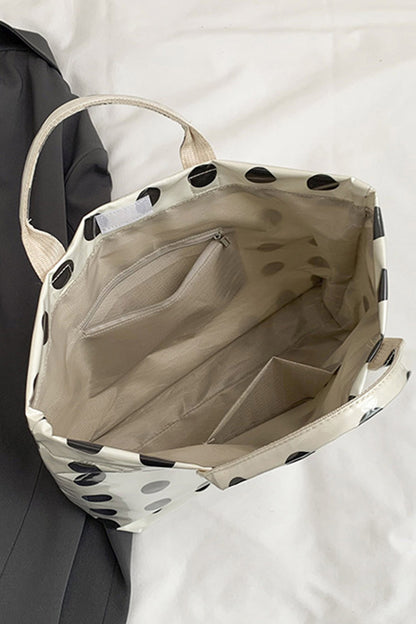 Polka Dot Waterproof PVC Tote Bag