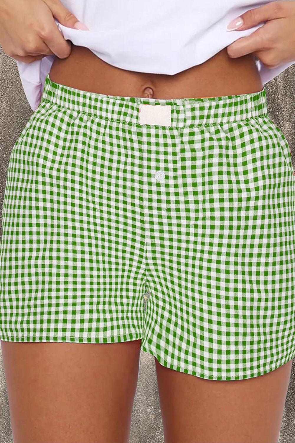 Gingham High Waist Shorts Dear-Lover Dropshipping