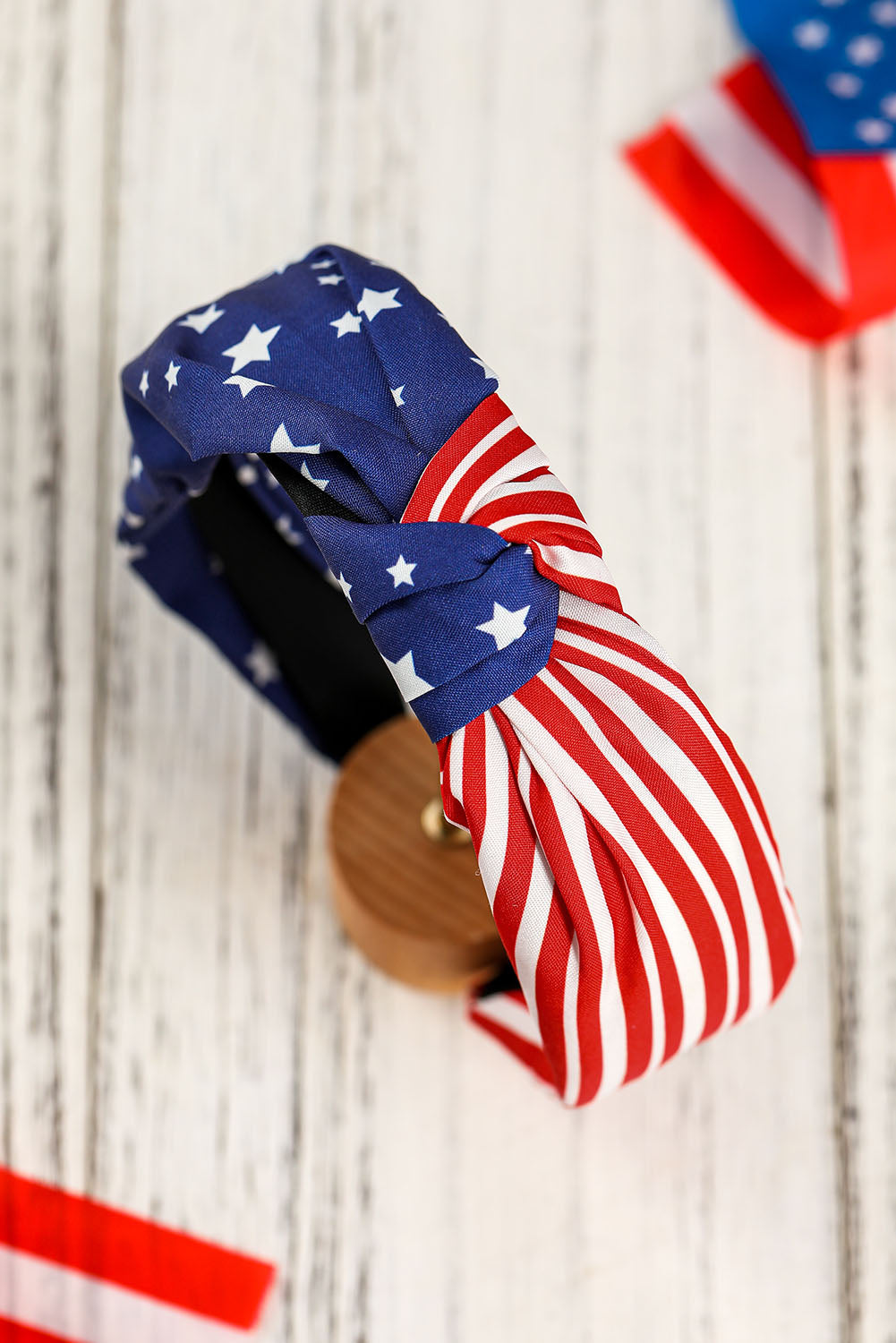 American Flag Bow Knot Wide Headband Daisie Boutique