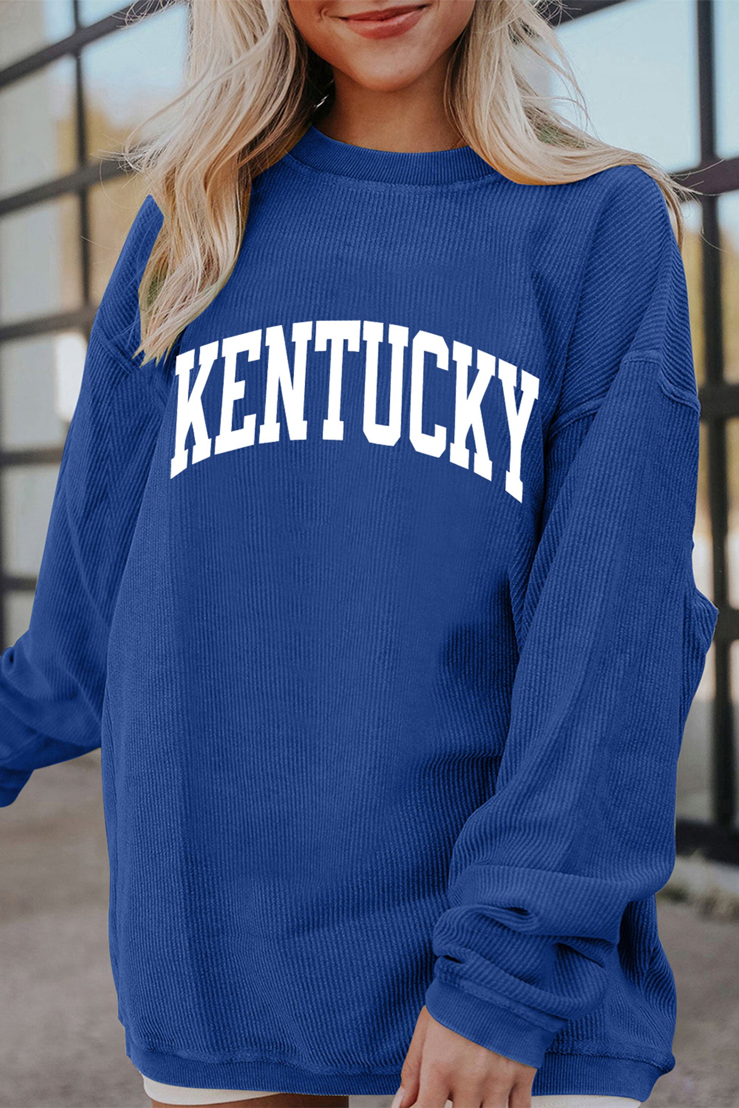 KENTUCKY Leopard KY Sweatshirt - Blue