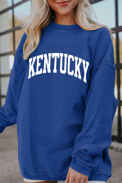 KENTUCKY Leopard KY Sweatshirt - Blue