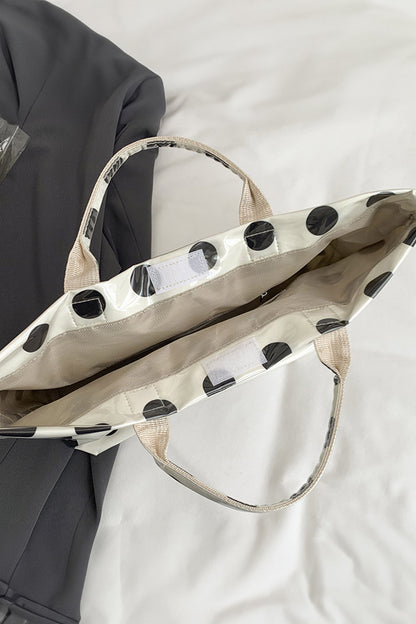 Polka Dot Waterproof PVC Tote Bag