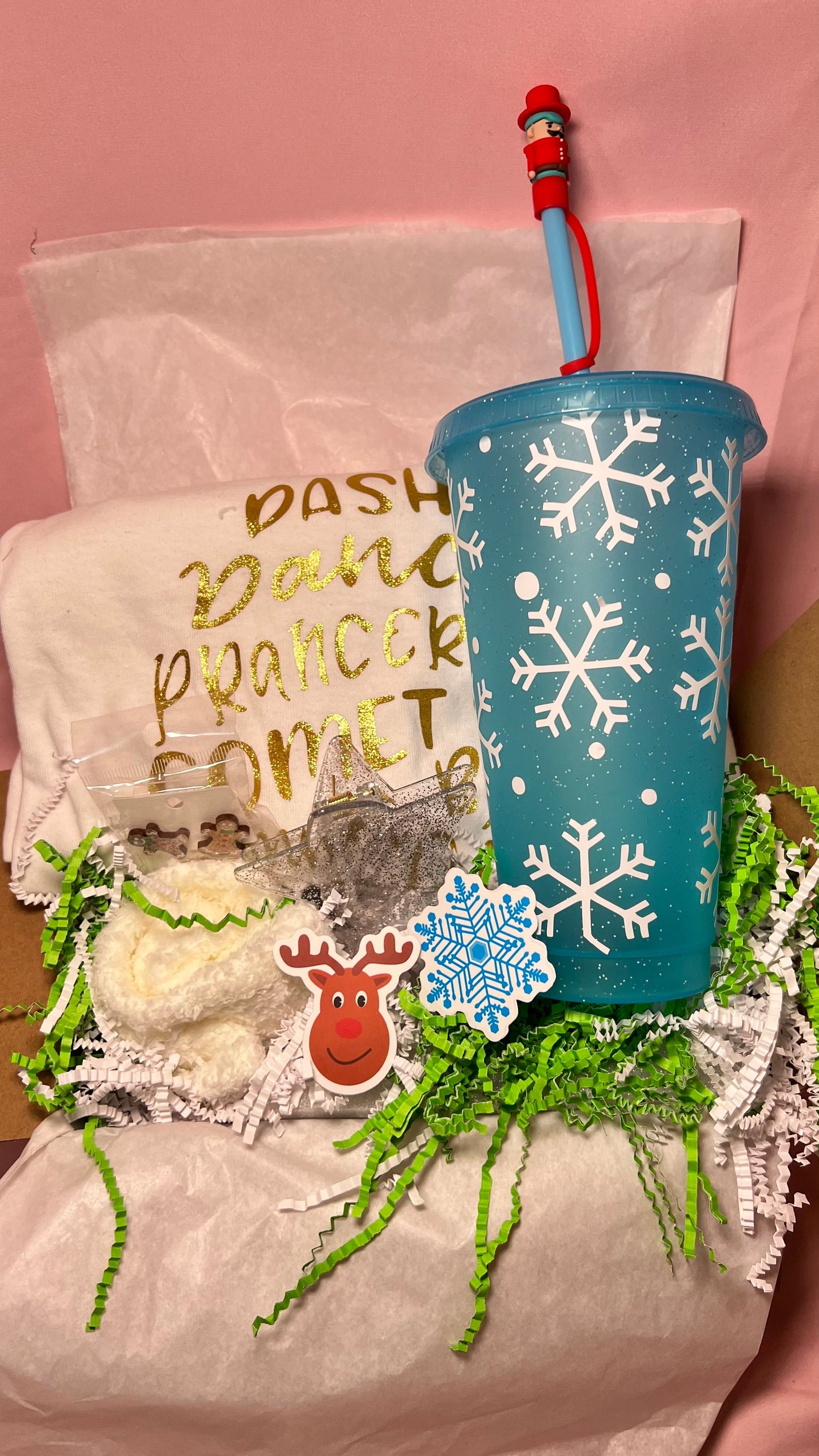 Christmas Gift BOX includes a Festive T-Shirt + Other Cute Holiday Goodies Daisie Boutique