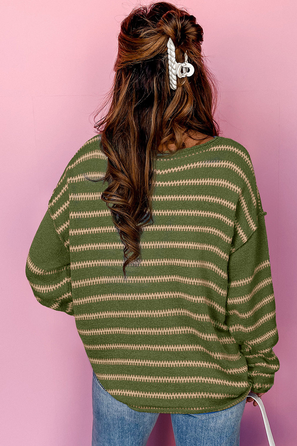 Striped Girly Sweater Daisie Boutique