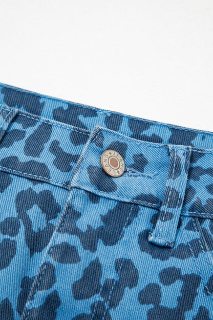 Leopard Denim Midi Skirt Dear-Lover Dropshipping