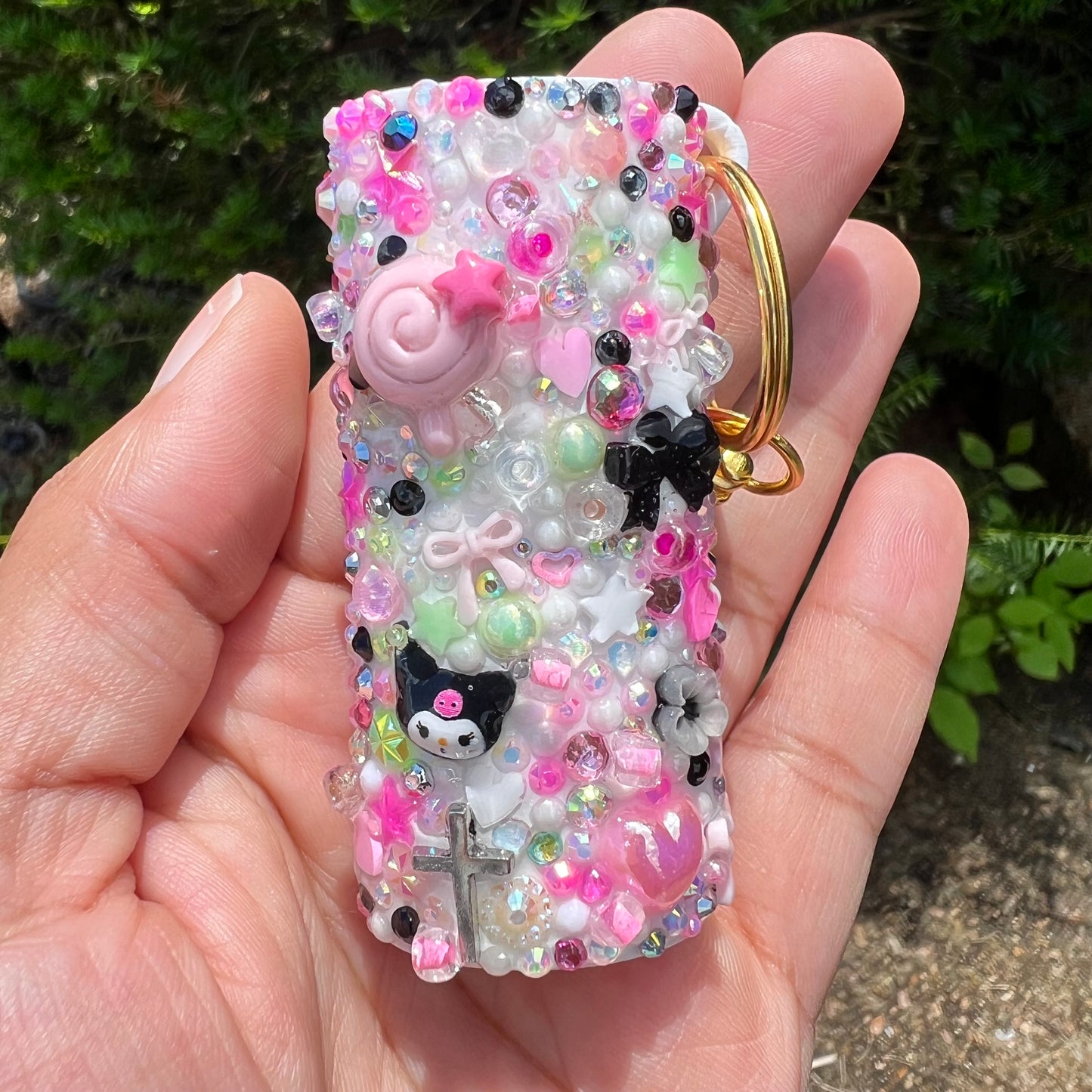 Handmade Cutie Freestyle "Junk" Charm Lighter Case — Aesthetic 3D Coquette Accessory for Round Bic Lighters
