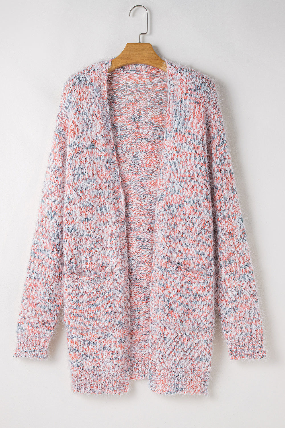 Pink Multicolor Confetti Open Front Knit Cardigan Daisie Boutique