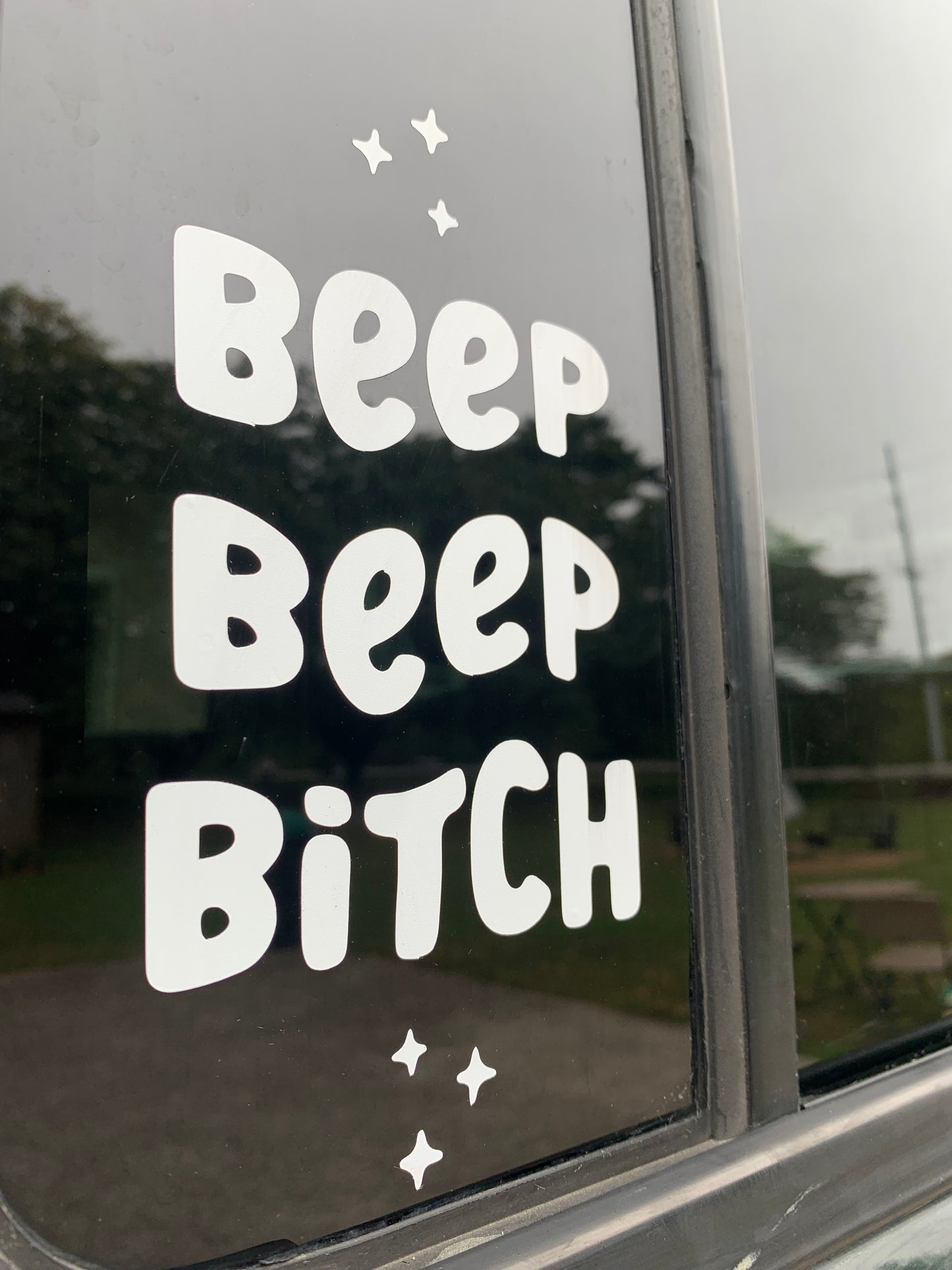 Beep Beep Car Window Sticker Daisie Boutique