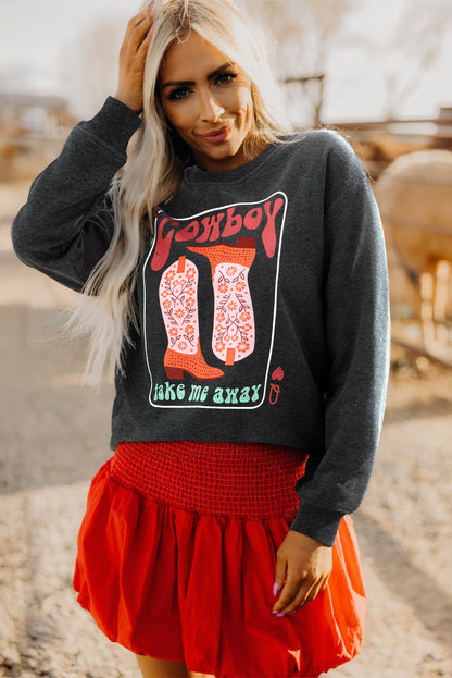 Cowboy Queen Card Graphic Sweatshirt Dear-Lover Dropshipping