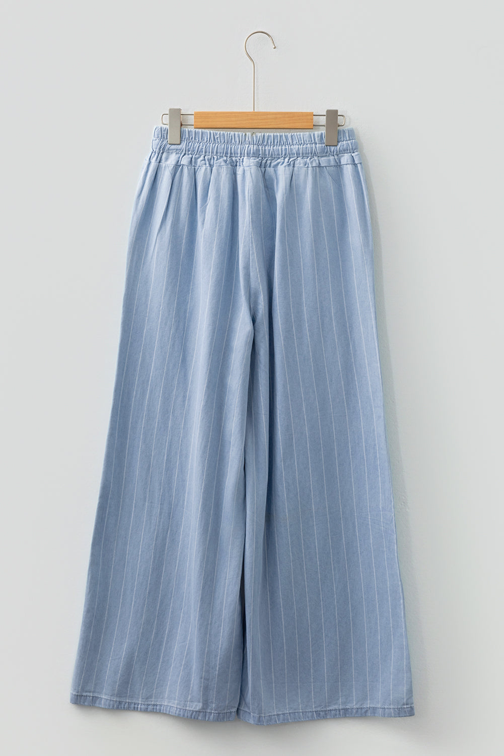 Stripe Chambray Wide Leg Trousers Dear-Lover Dropshipping