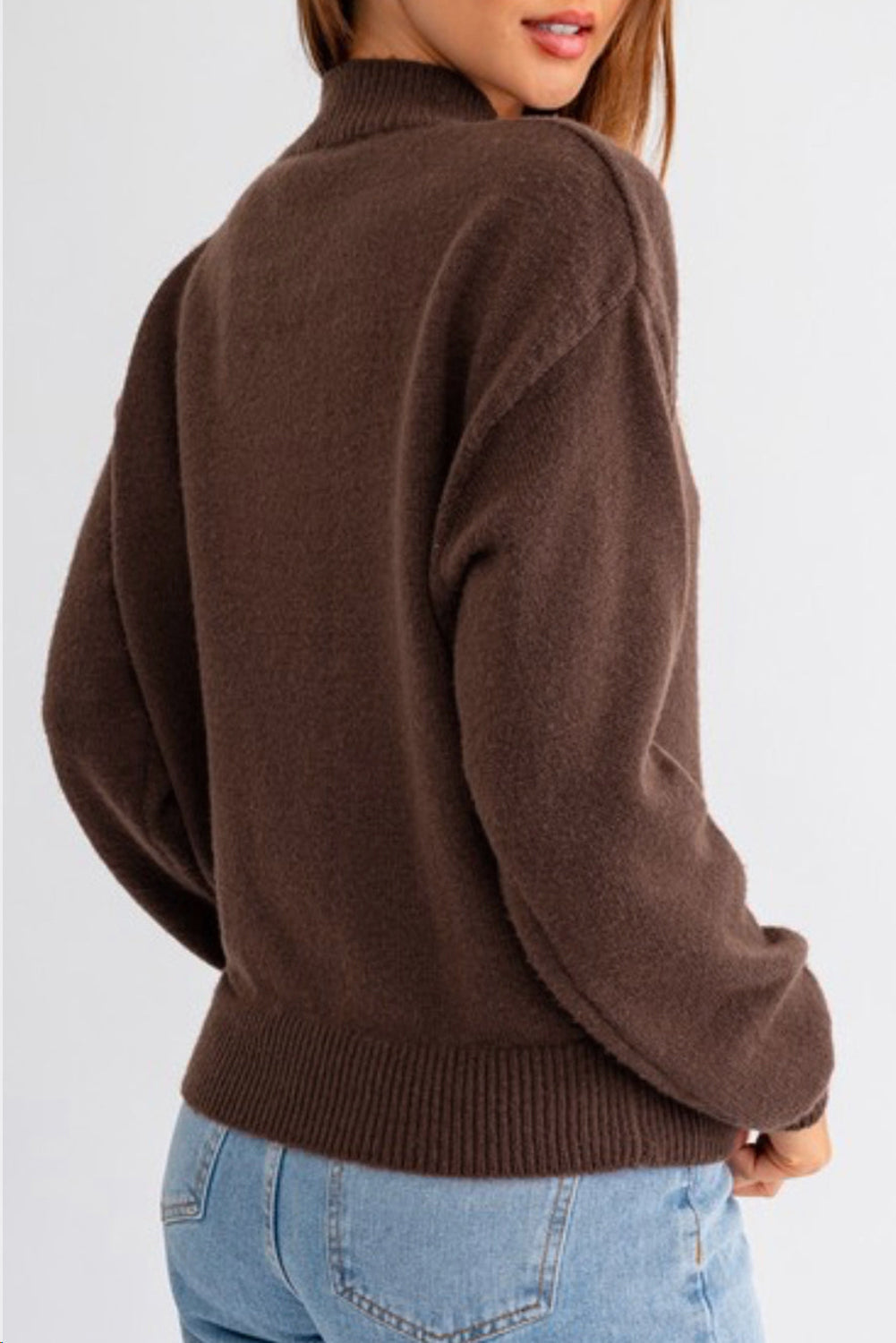 Howdy Boot Graphic High Neck Sweater Daisie Boutique