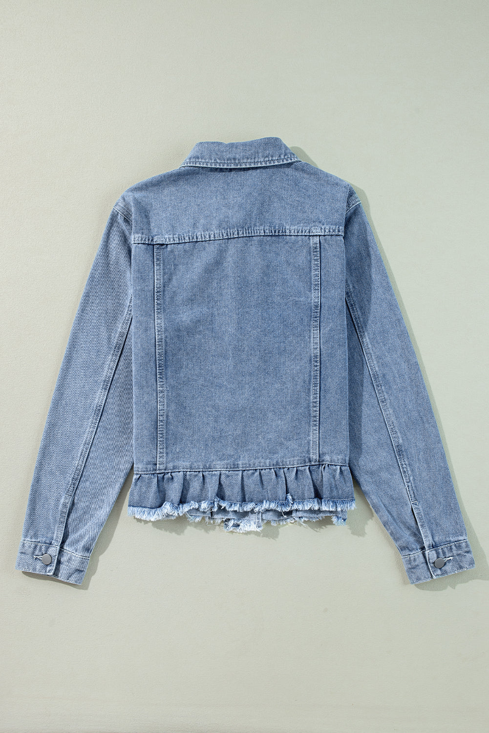 Ruffle Denim Jacket Daisie Boutique