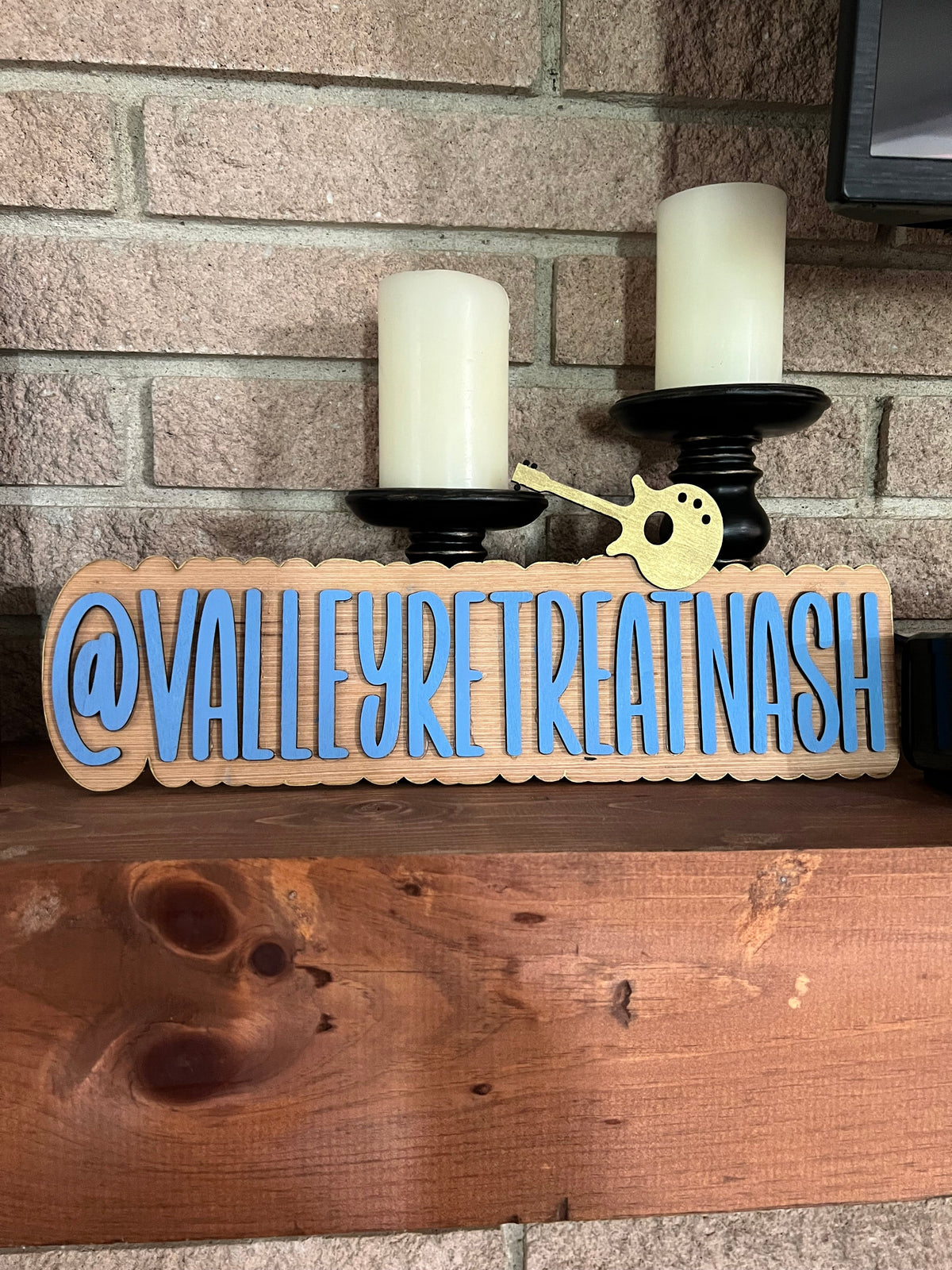 Customizable Unpainted Wooden @ Sign – Social Media Handle Display (4” Height) Daisie Boutique