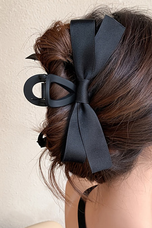 Black Bow Decor Large Hair Claw Clip Daisie Boutique