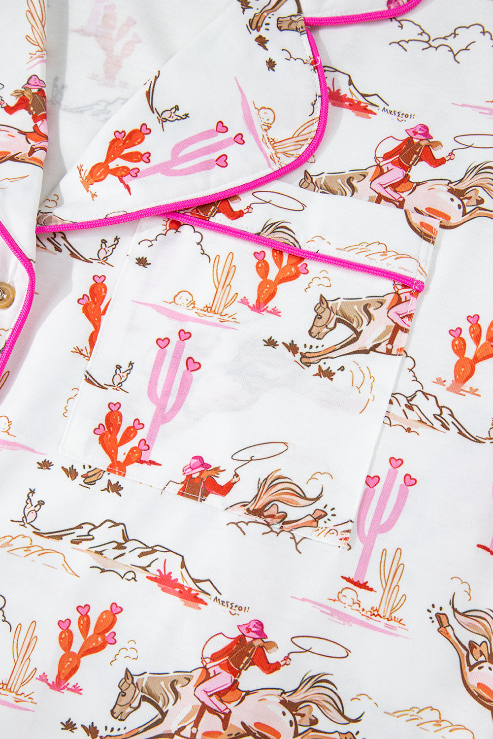 Cowgirl Country Print Pajamas Lounge Set Daisie Boutique