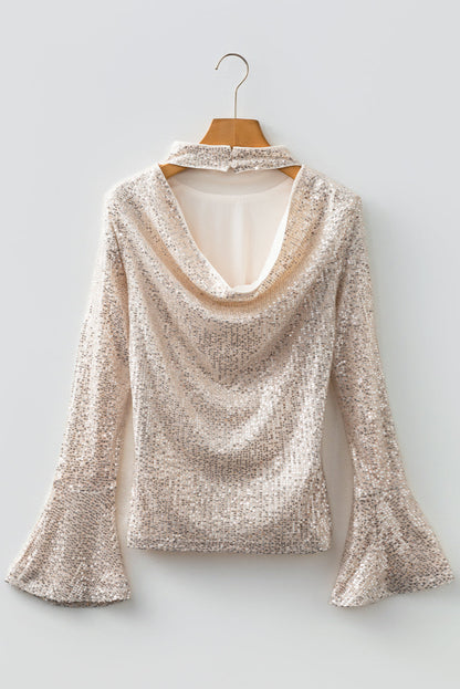 Sequin Drape Top Dear-Lover Dropshipping