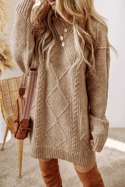 Cable Knit Sweater Dress Daisie Boutique