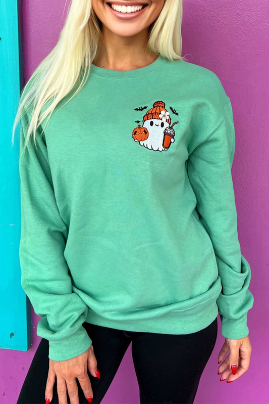 Halloween Ghost Embroidered Sweatshirt Dear-Lover Dropshipping