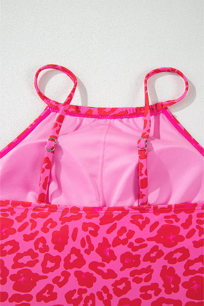 Leopard Drawstring Side Tankini 2pcs Swimsuit Daisie Boutique