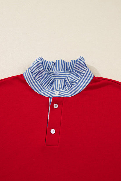 Bow Sweatshirt and Short Set - Red Dear-Lover Dropshipping