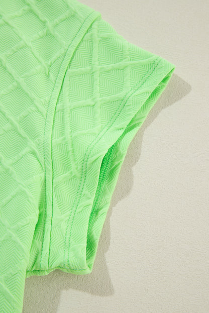 Textured Tee and Drawstring Shorts - Spring Colors