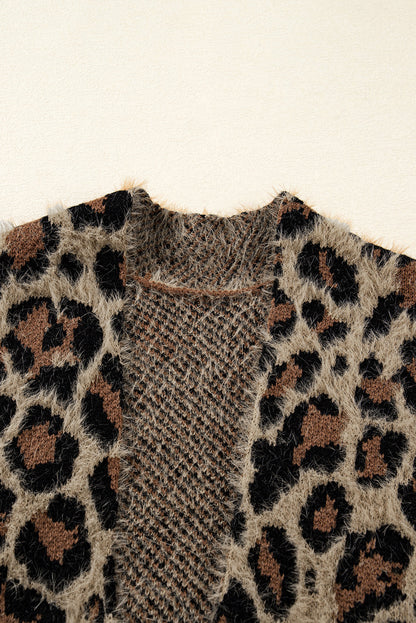 Brown Leopard Casual Cardigan Dear-Lover Dropshipping