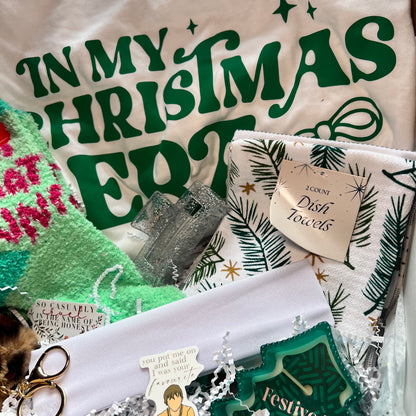 Women’s Holiday Mystery Grab BOX includes a Festive T-Shirt + Other Holiday Goodies Daisie Boutique