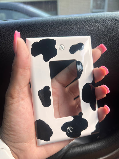 Cow Print Light Switch Plate – 1 Piece Daisie Boutique