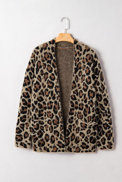 Brown Leopard Casual Cardigan Dear-Lover Dropshipping