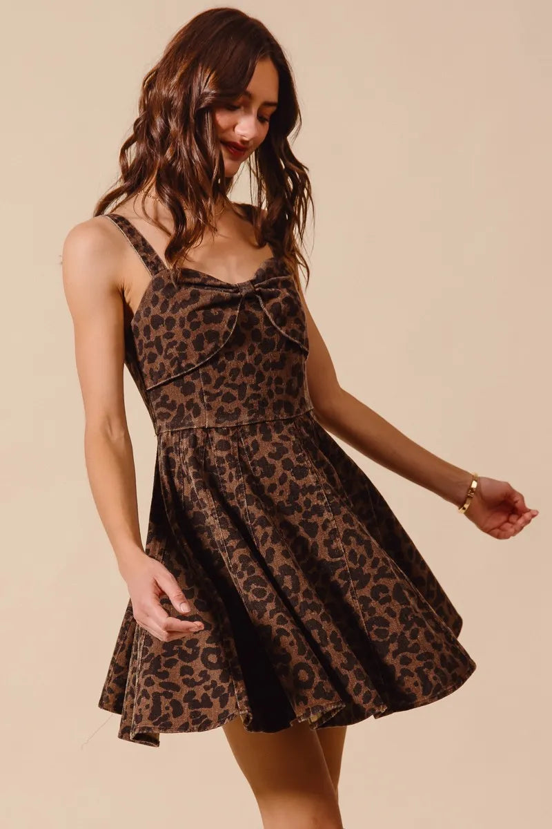 SO ME Mineral Washed Leopard Flare Cami Dress My Pampered Life Seattle