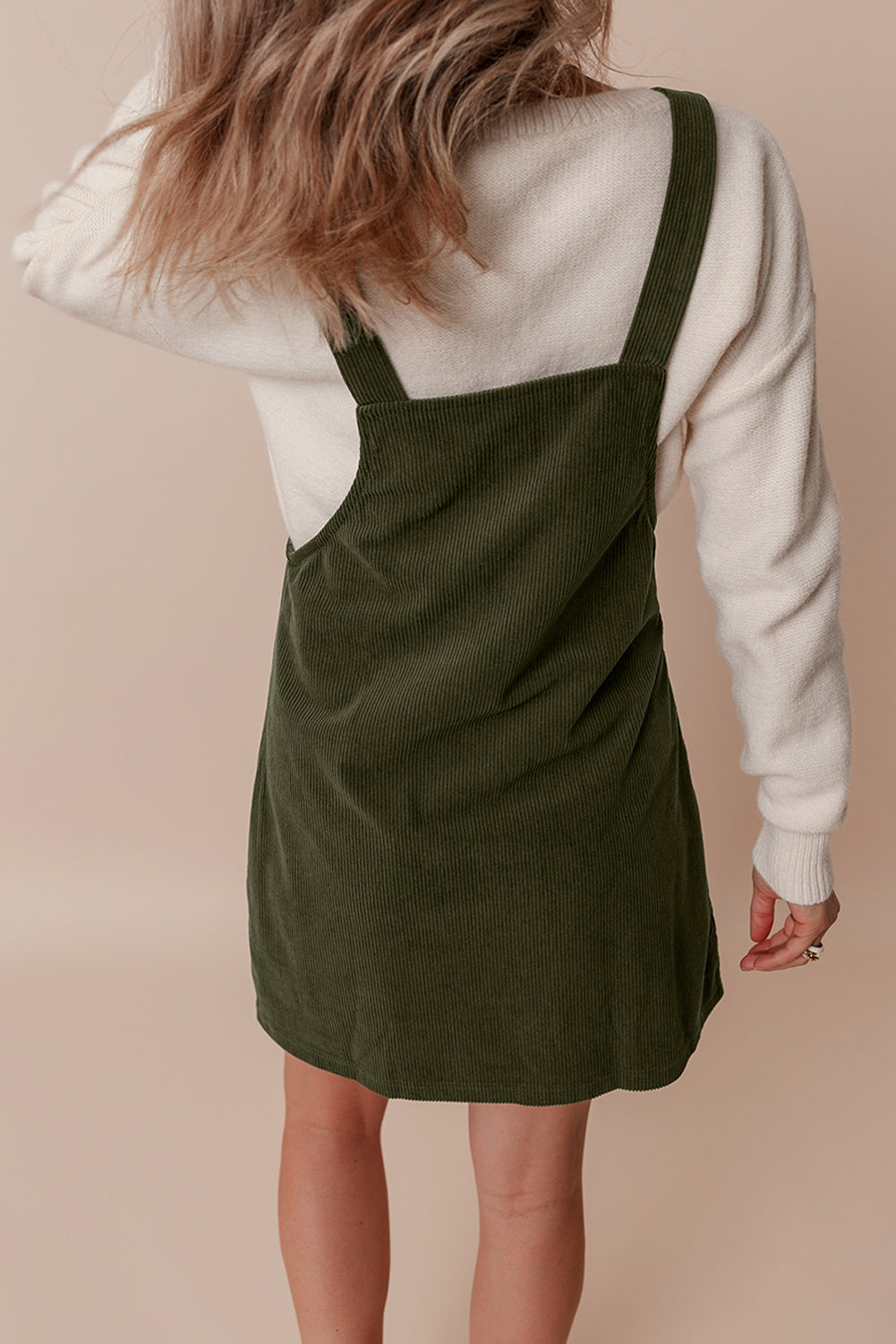 Front Pocket Corduroy Overall Dress Daisie Boutique